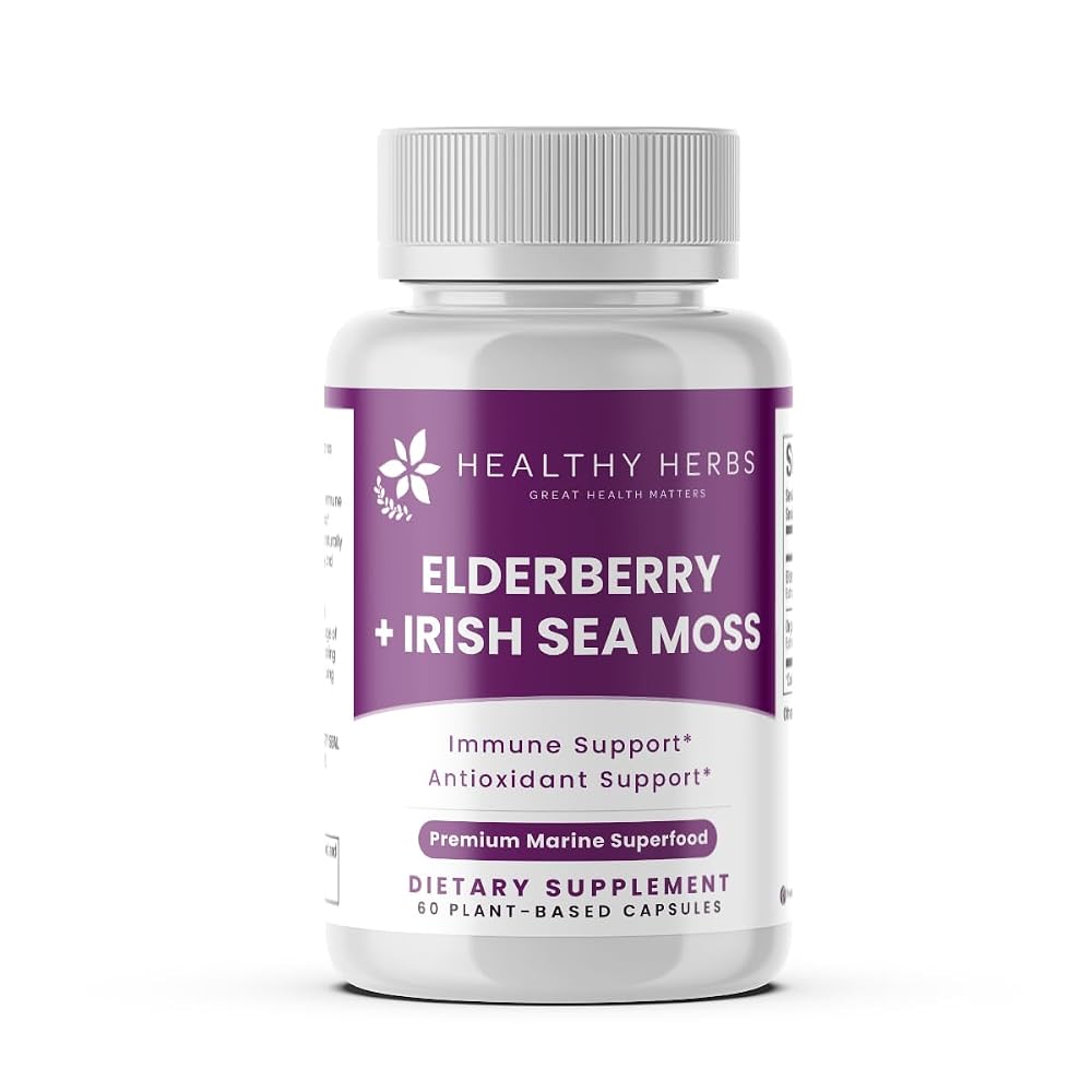 Healthy Herbs Wildcrafted Irish Sea Moss Capsules Advanced Superblend