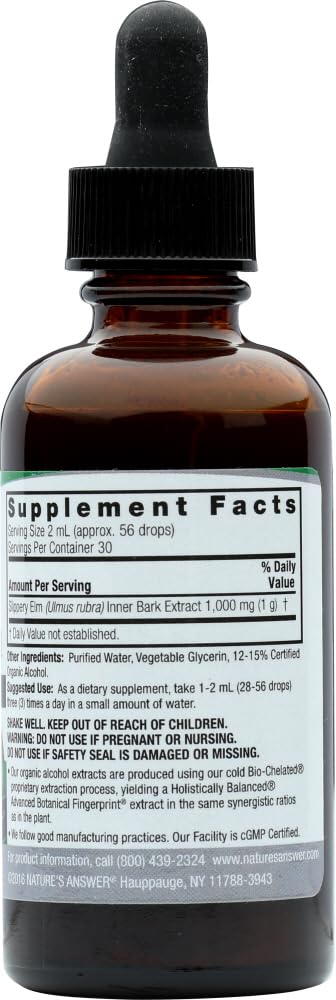 Nature's Answer Slippery Elm Inner Bark Fluid Extract - 2 Fl Oz - image 3