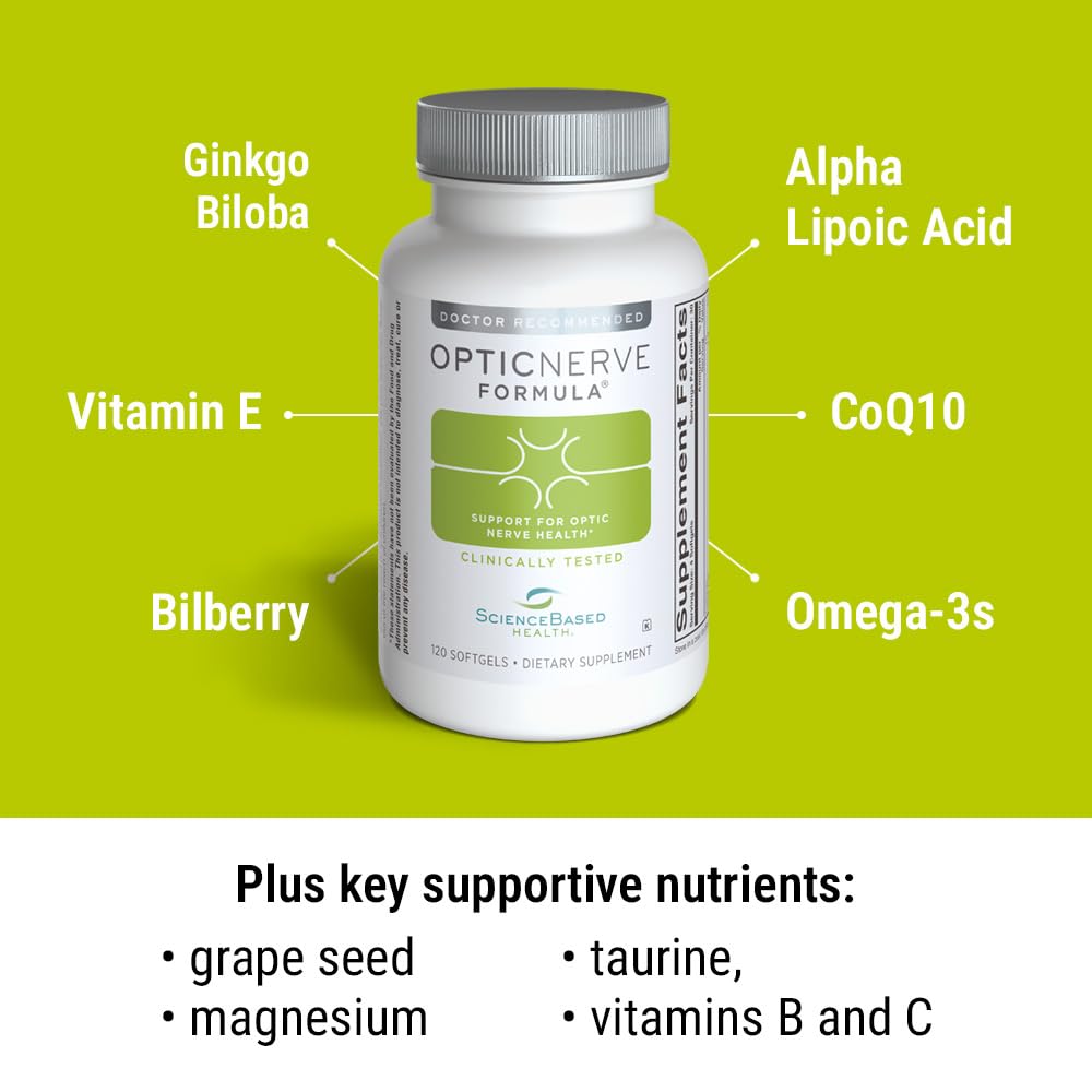 ScienceBased Health Optic Nerve Formula Eye Health Supplement - 120 Softgels - image 4