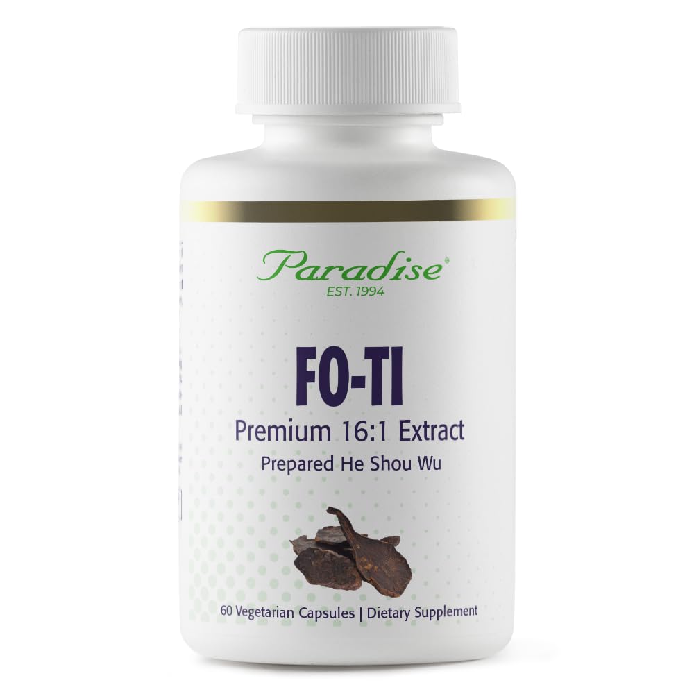 Paradise Herbs Fo-Ti He Shou Wu Root Extract - 60 Vegetarian Capsules