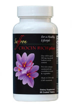 Saffron Health Sciences Crocin Brain Supplement for Memory & Focus - 60 Tablets