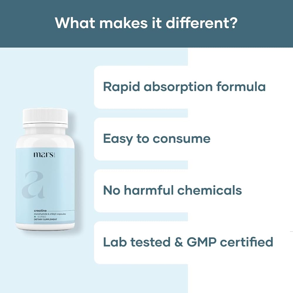 Mars Micronized Creatine Monohydrate Caps with Shilajit & Ashwagandha