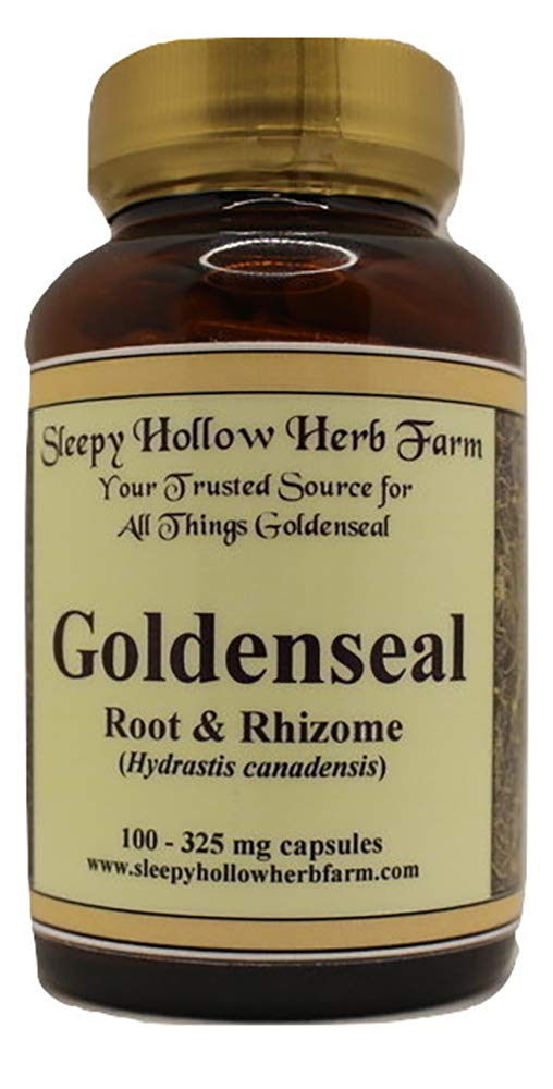 Sleepy Hollow Herb Farm Goldenseal Root/Rhizome Capsules 100-325mg