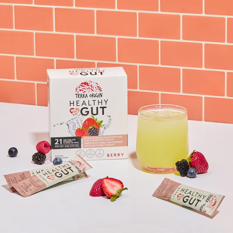 Terra Origin Healthy Gut Stick Packs, Berry Digestive Support - 21 Count - image 4
