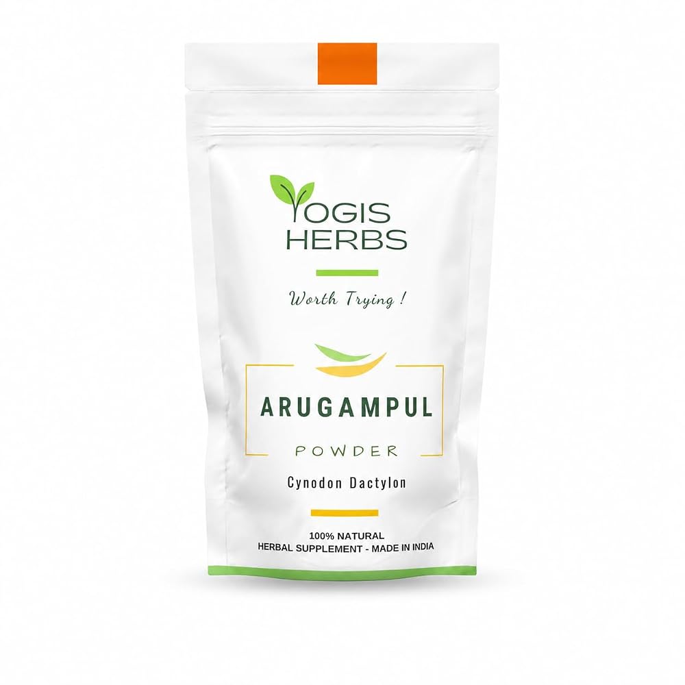 YOGIS HERBS Arugampul Powder (Bermuda Grass/Cynodon dactylon)