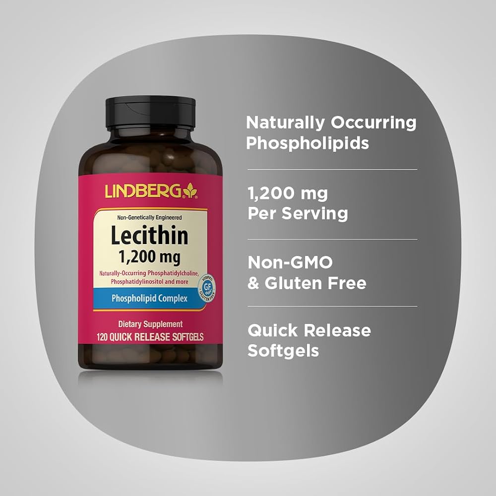 Lindberg Lecithin 1200mg - 120 Softgels - image 4