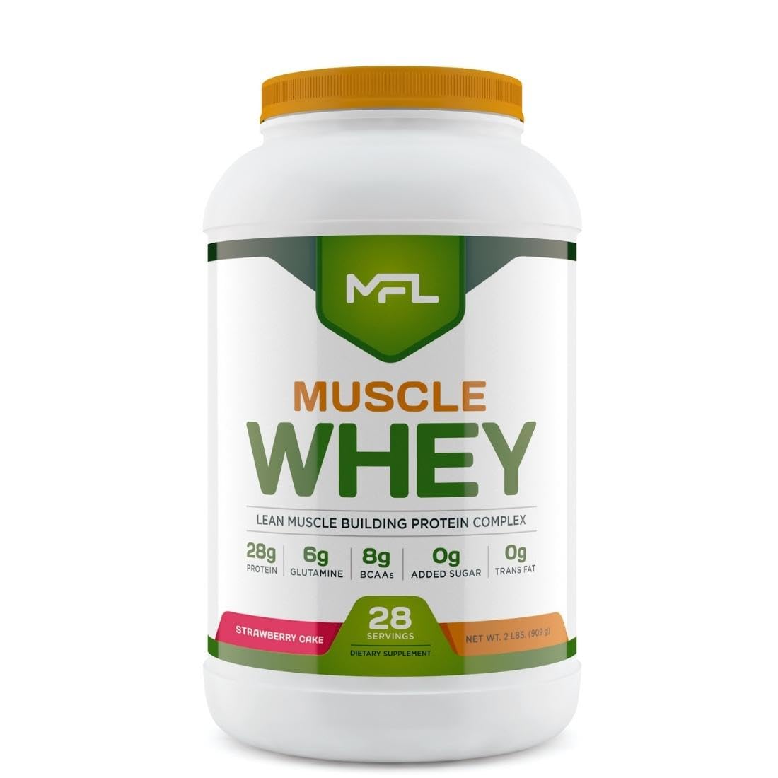 MFL Muscle Whey Protein l 28g of Protein l 8g BCAAs l Keto Friendly l