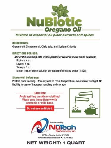 Nubiotic 4X Concentrate Oregano Oil for Poultry - 32 oz - image 3