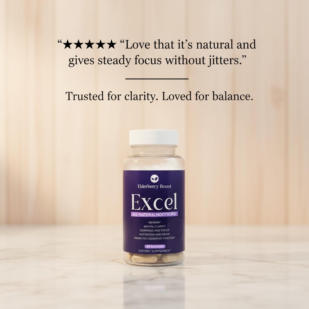 Elderberry Boost Excel Brain Supplement - 60 Capsules - image 5