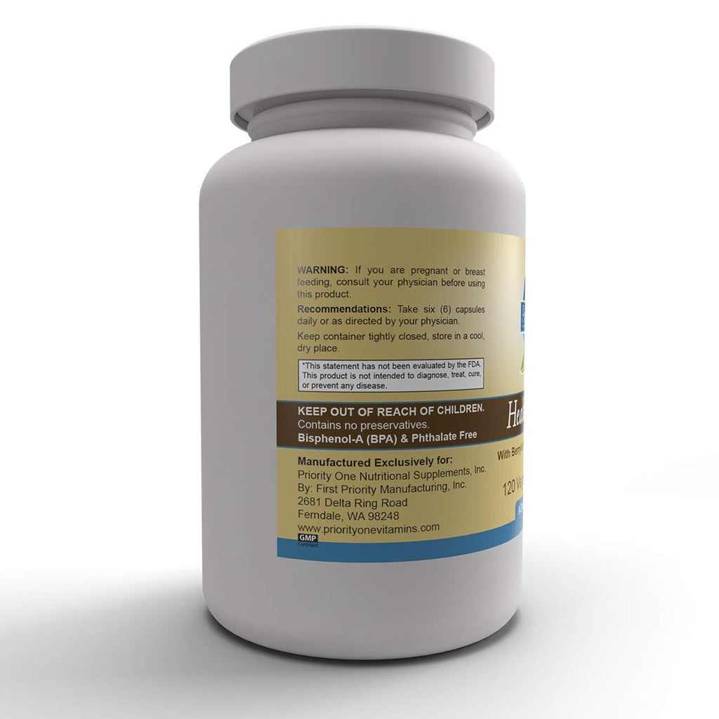 Priority One Healthy Heart Cardiovascular Support - 120 Vegetarian Capsules - image 5