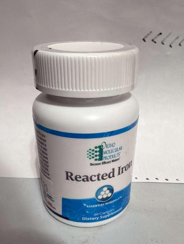 Ortho Molecular Products Reacted Iron - 60 Capsules