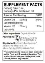 True Cellular Formulas Vitamin D3 2200 IU + K2 MK-7 Liquid Drops - 1 FL OZ - image 8