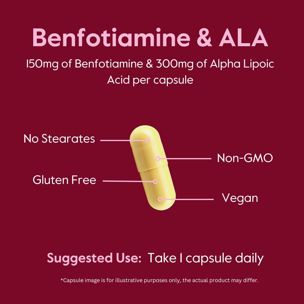 BESTVITE Benfotiamine 150mg & Alpha Lipoic Acid 300mg - 240 Capsules - image 5