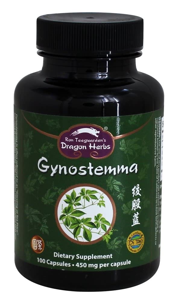 Dragon Herbs Gynostemma 500 mg - 100 Vegetarian Capsules