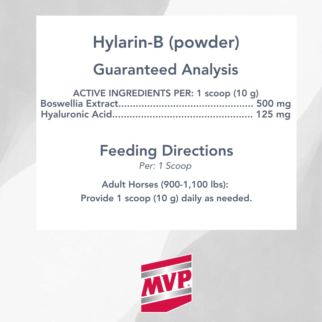 MVP Hylarin-B Powder for Joint Integrity Support in Horses - 100 Servings - image 3