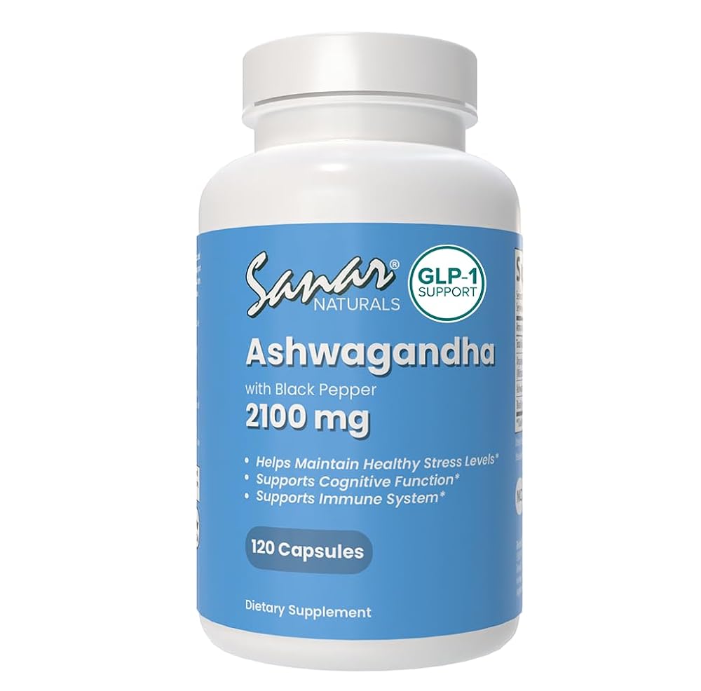 Sanar Naturals Ashwagandha 2100 mg Stress & Mood Support - 120 Capsules