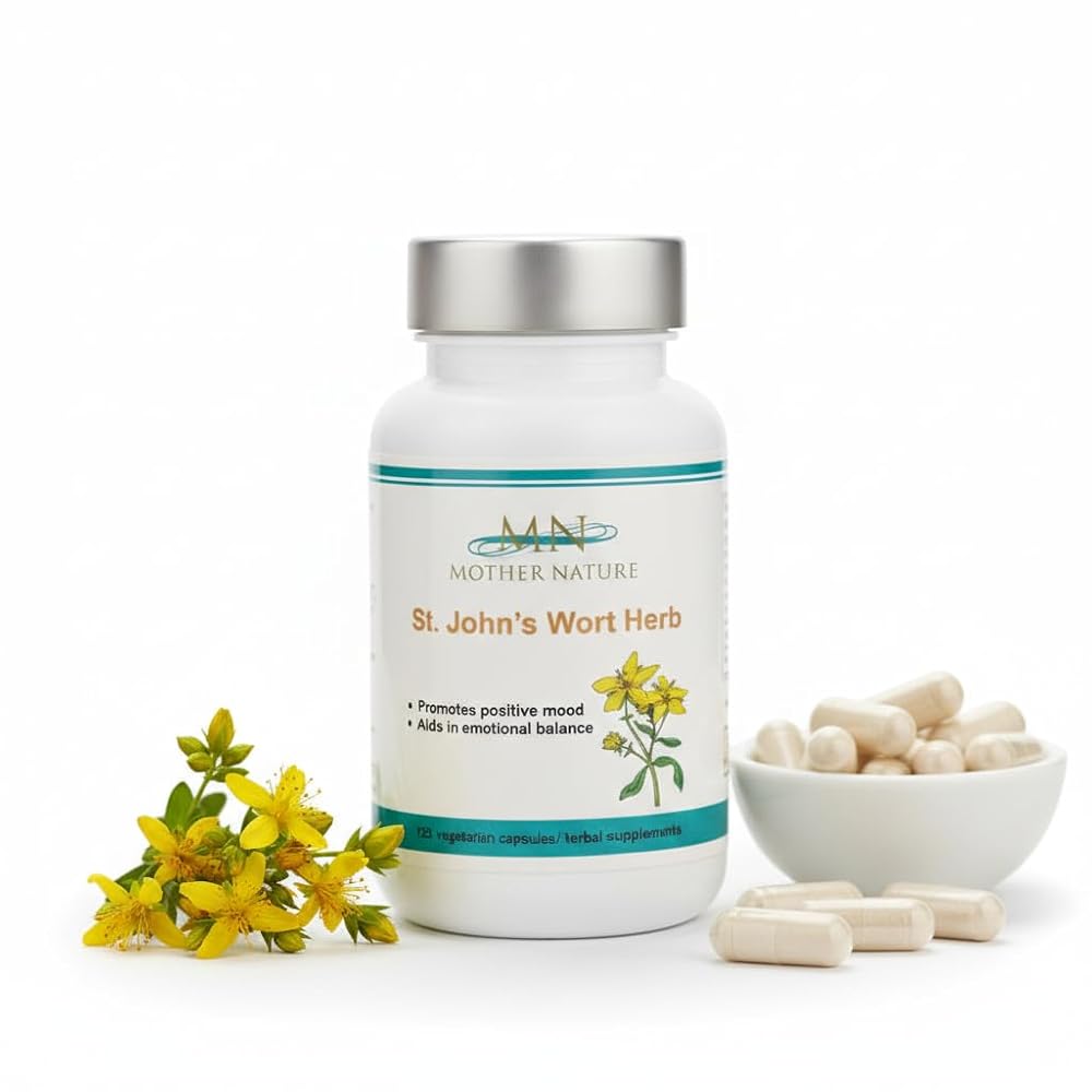 Mother Nature St. John's Wort Herbal Supplement - 120 Vegan Capsules