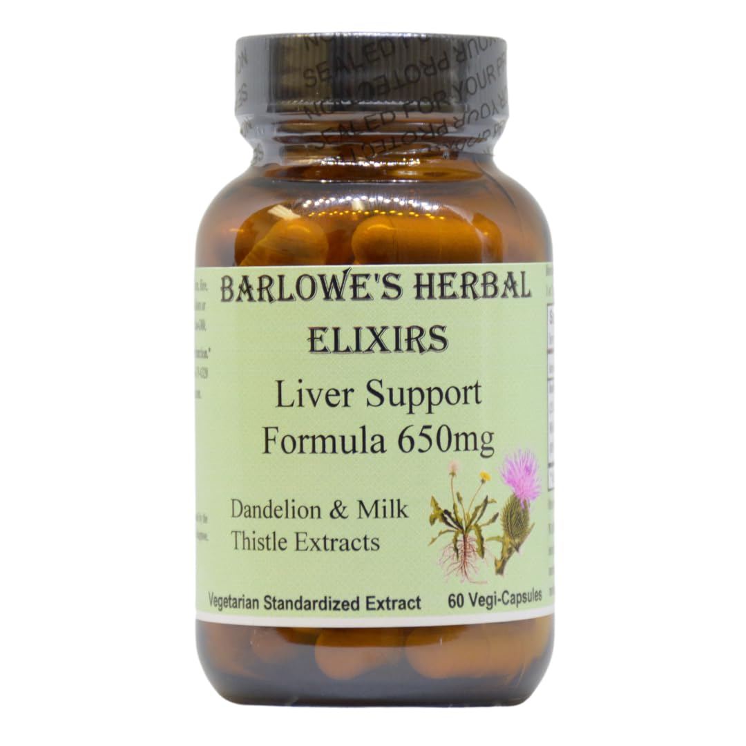 Barlowe's Herbal Elixirs Liver Support Formula - 60 Capsules