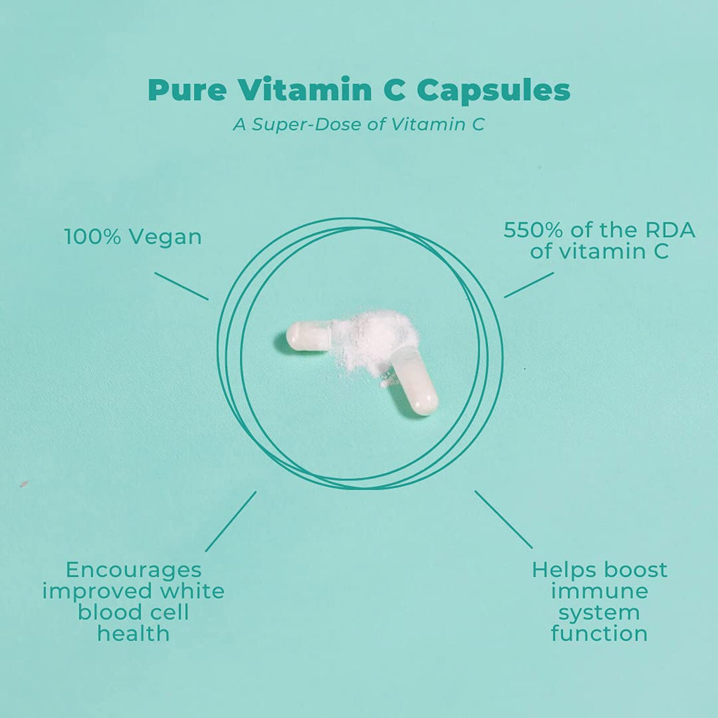 Vegan Life Nutrition Pure Vitamin C Supplement Immune Support - 120 Capsules - image 5