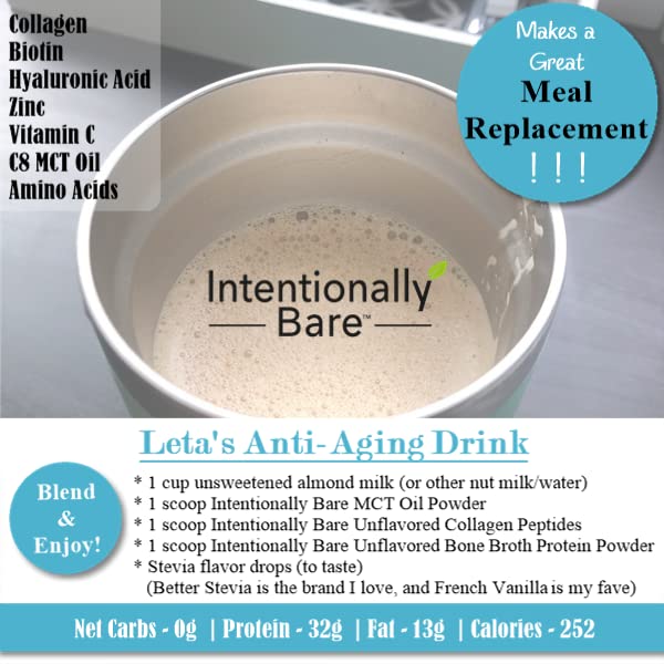 Intentionally Bare Collagen Peptides Powder Unflavored - 16oz - image 5