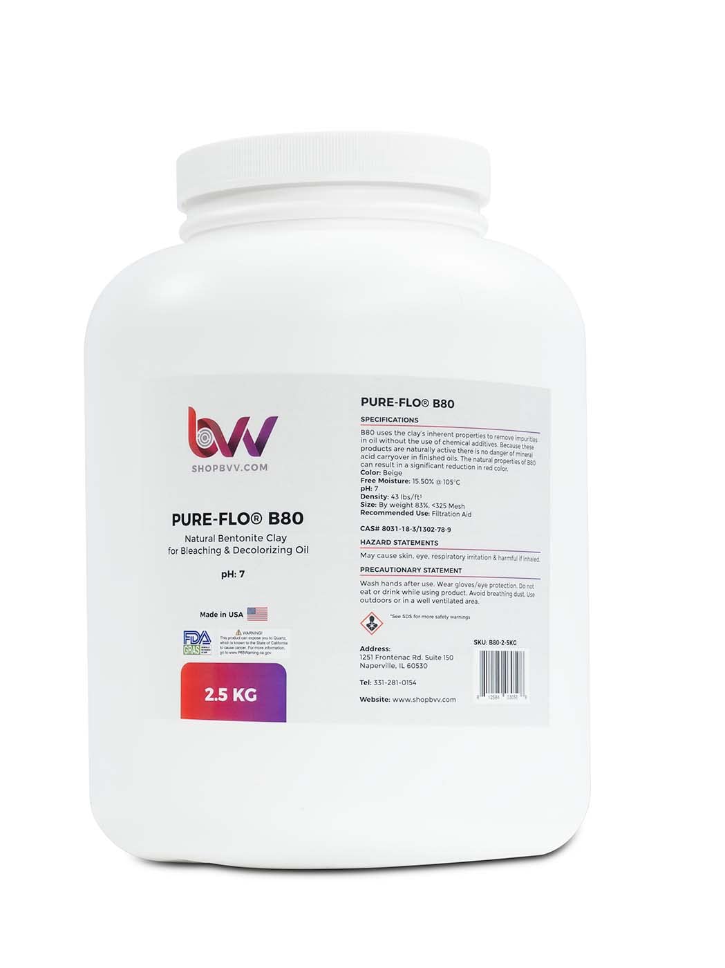 BEST VALUE VACS BVV Pure-Flo B80 Natural Bentonite for Edible Oils - 4 Bags - image 5