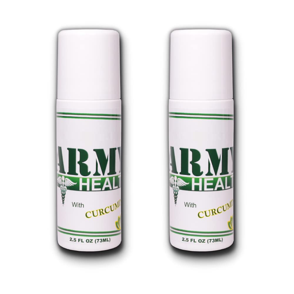 ARMY HEALTH Turmeric Curcumin Roll On - 2 Pack (5 Fl Oz)