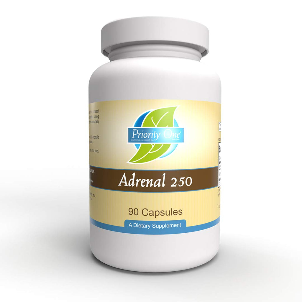 Priority One Adrenal 250mg Adrenal Support - 90 Capsules