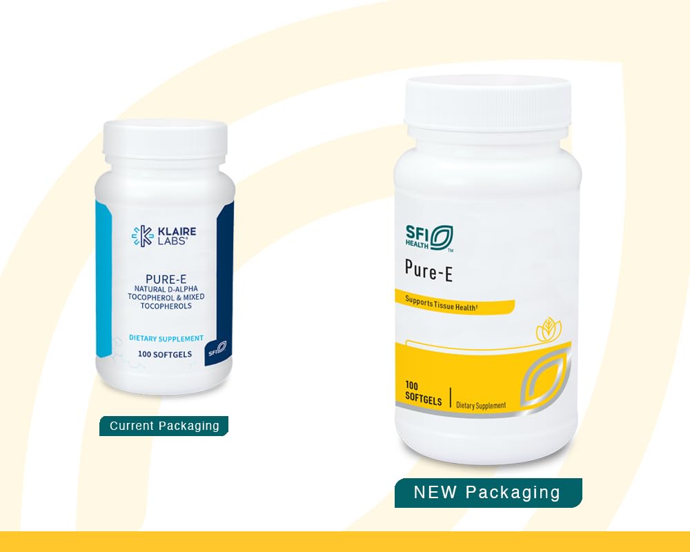SFI Health Klaire Labs Pure-E Vitamin E - 100 Softgels - image 2