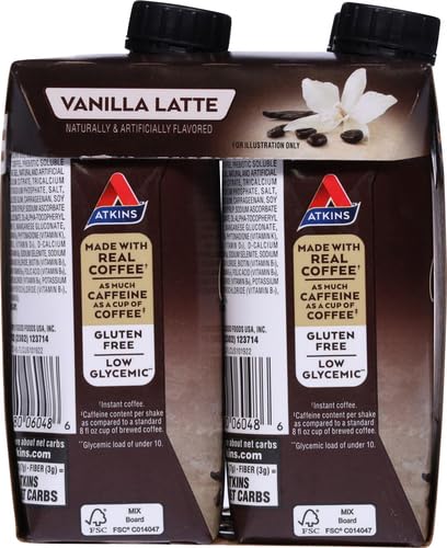 Atkins Iced Coffee Vanilla Latte Protein Shake - 4 Pack - image 12