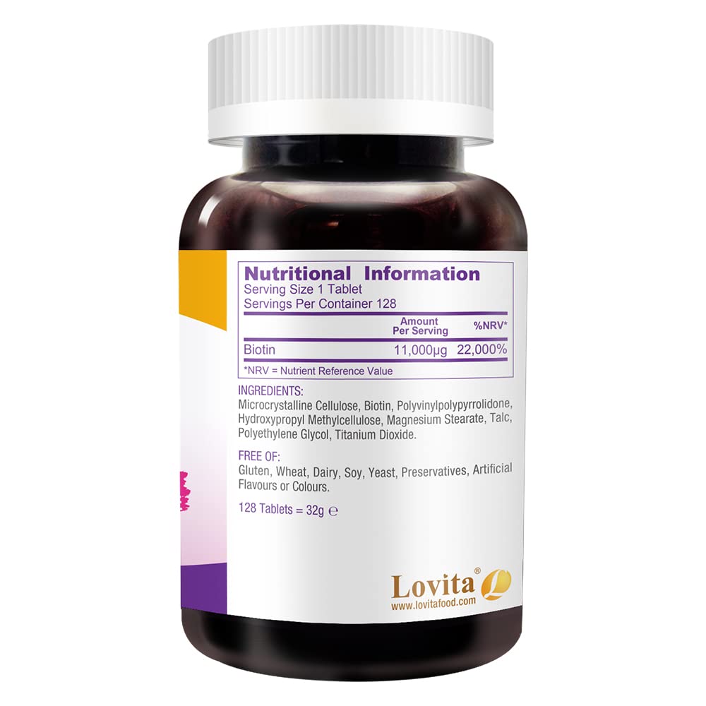 LOVITA Biotin 11,000 mcg - 384 Vegan Tablets - image 5