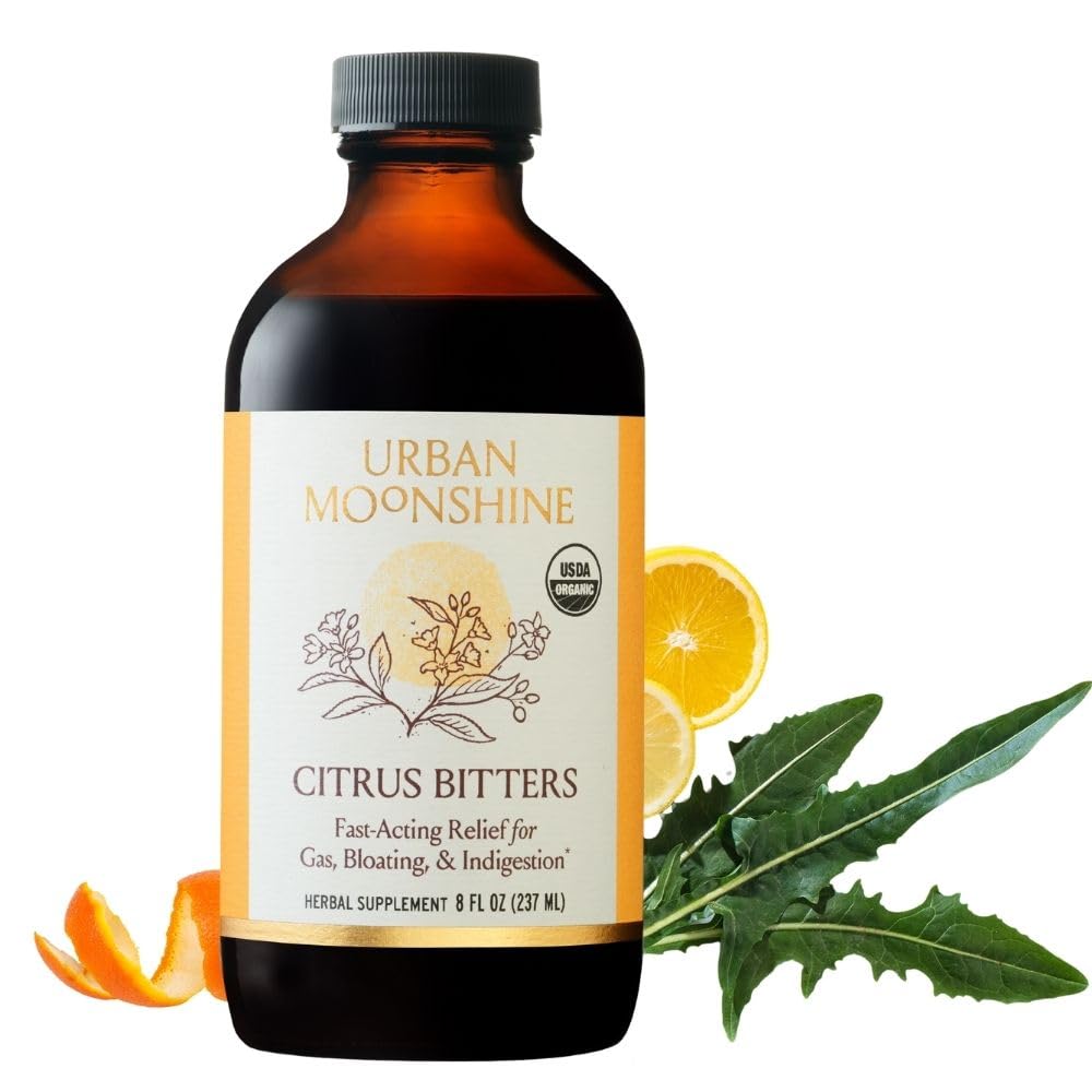 Urban Moonshine Citrus Digestive Bitters for Gut Health - 8 Fl Oz