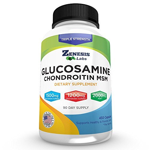 Zenesis Labs Glucosamine Sulfate Chondroitin MSM Joint Support - 450 Capsules
