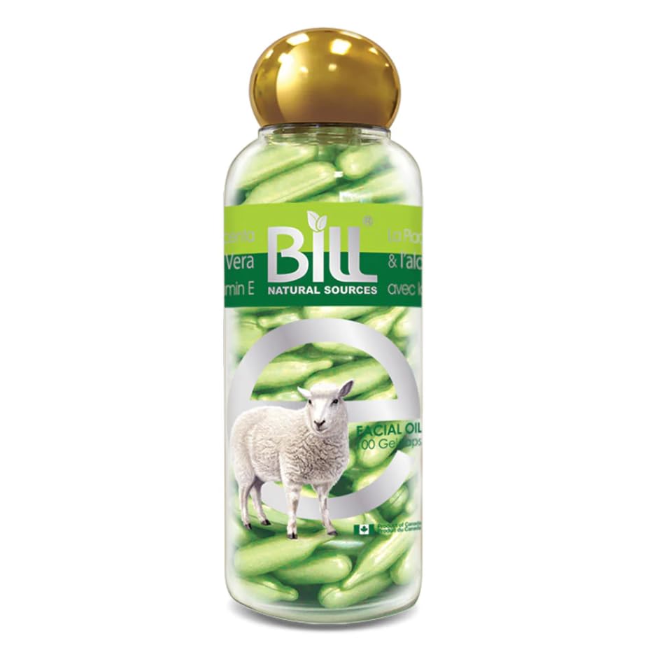 Bill Natural Sources Lamb Placenta with Aloe Vera & Vitamin E - 100 Gel Caps