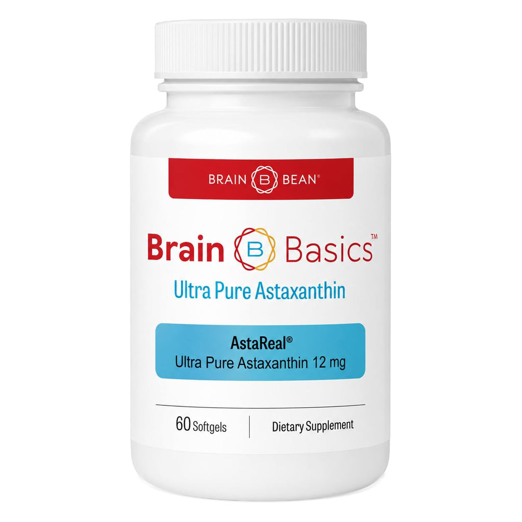 Brain Bean Astaxanthin 12mg with Vitamin E - 60 Softgels