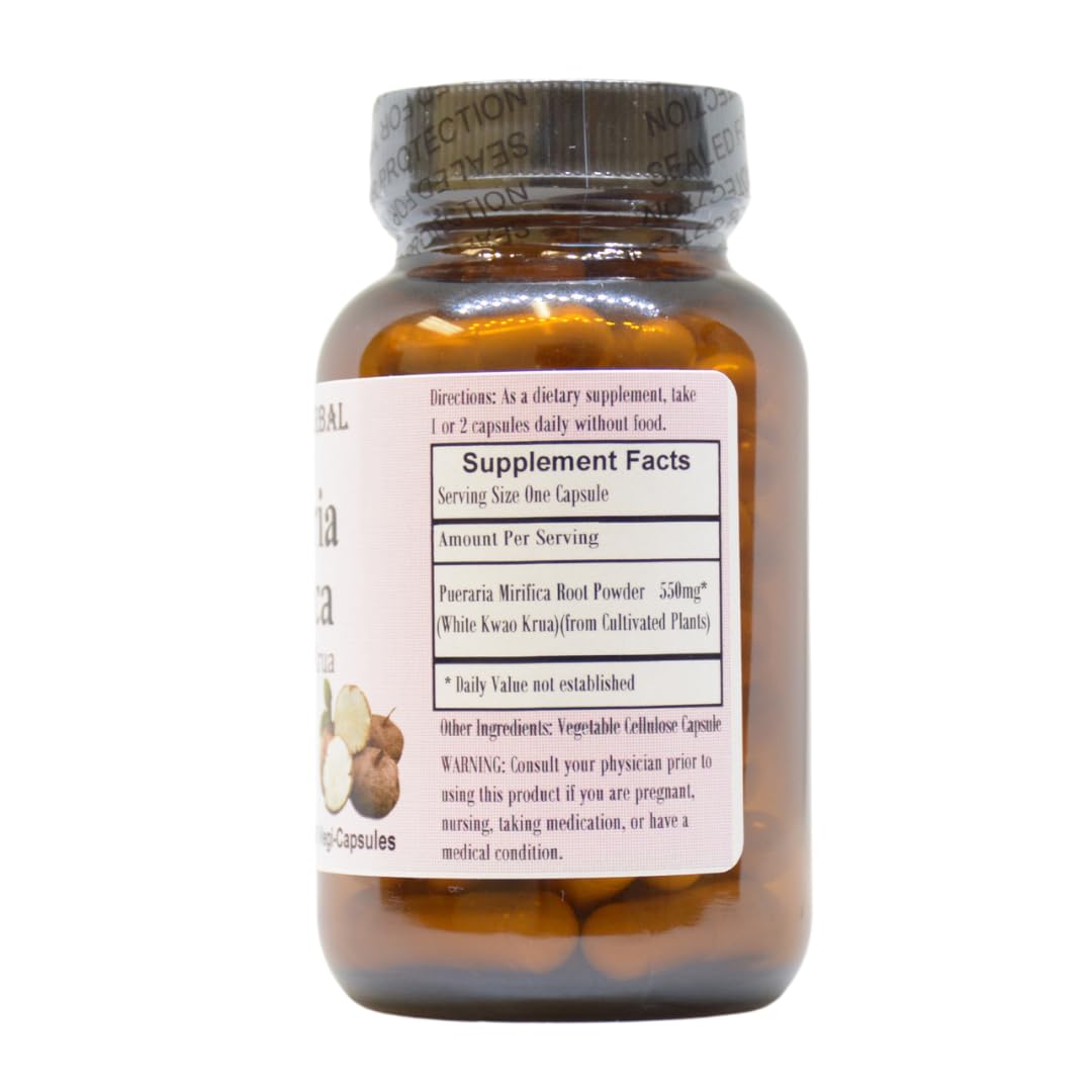 Barlowe's Herbal Elixirs Pueraria Mirifica 550mg - 60 Vegetarian Capsules - image 2