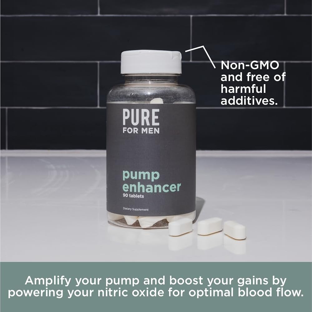 Pure for Men Pump Enhancer Pre-Workout Nitric Oxide Booster - 90 Capsules - image 9
