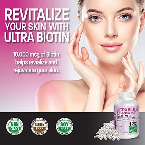 Bronson Ultra Biotin Hair, Skin & Nails - 10,000 mcg