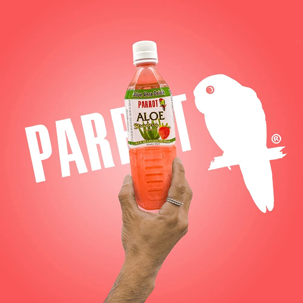 Parrot Brand Aloe Drink 16.9oz（Pack of 10）