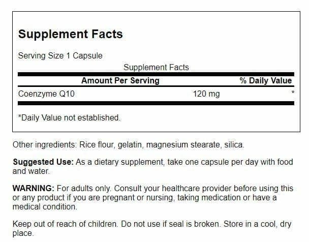 Swanson CoQ10 120mg for Heart Health - 200 Capsules - image 2