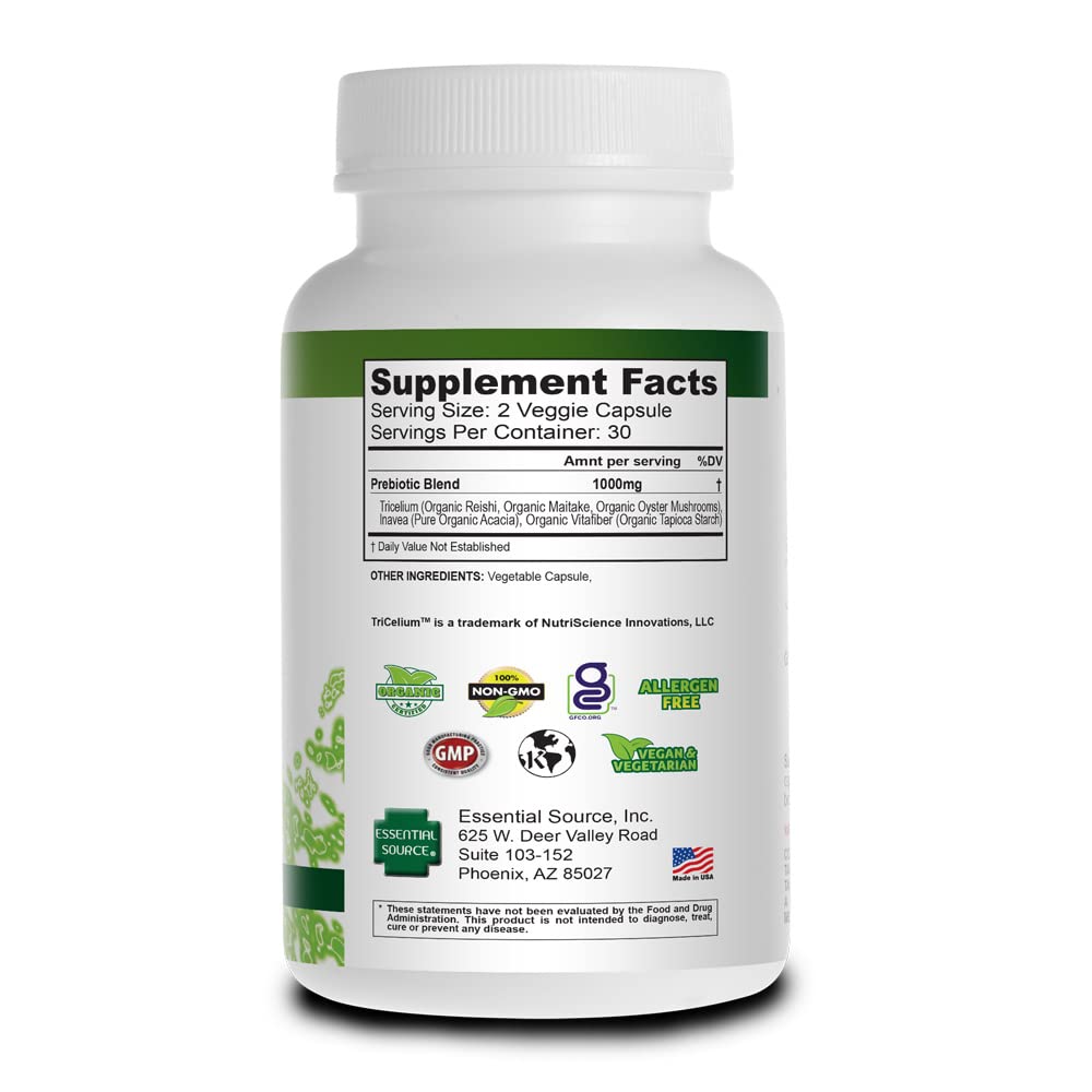 Essential Source Prebiotic Fiber Gut Health Supplement - 60 Capsules - image 2