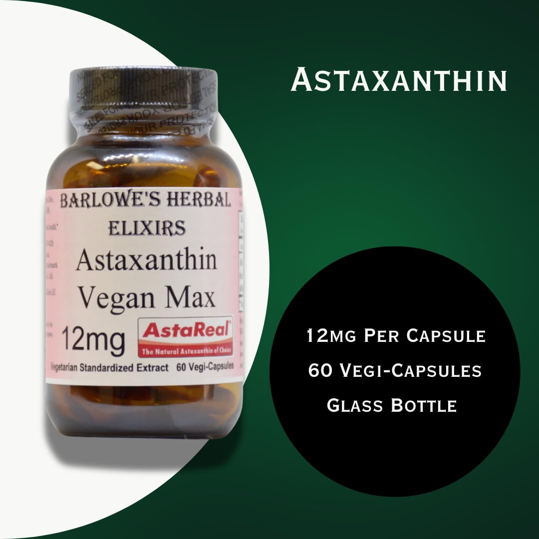 Barlowe's Herbal Elixirs AstaReal Astaxanthin 12mg - 60 Vegetarian Capsules - image 3