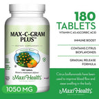 Maxi Health Max-C-Gram Plus Vitamin C 1050mg - 180 Tablets - image 3
