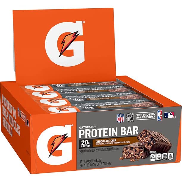 Gatorade Whey Protein Recover Bars Chocolate Chip - 12 Pack