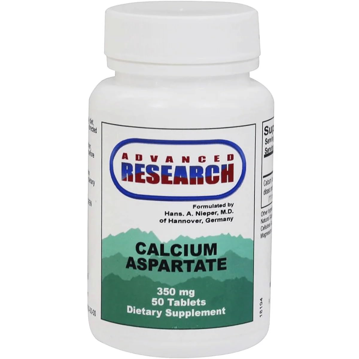 NCI Advanced Research Calcium Aspartate Tablets - 50 Count