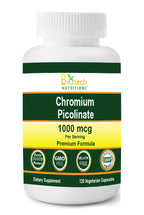 Biotech Nutritions Chromium Picolinate 1000 MCG - 120 Vegetarian Capsules