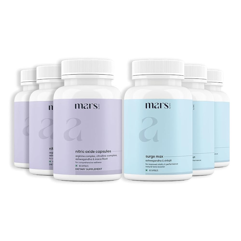 mars by GHC Nitric Oxide Capsules + SurgeMax Capsules