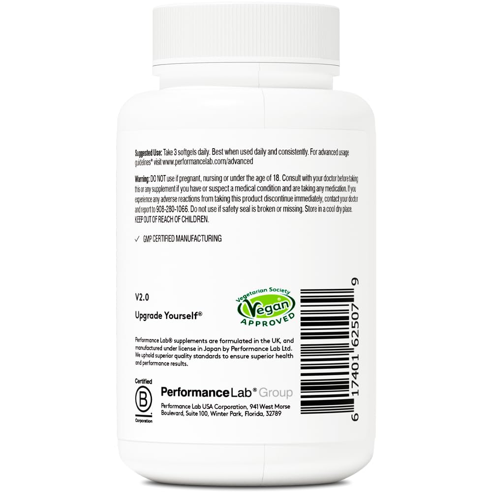 Performance Lab Omega-3 from Algae Supplement - 90 Softgels - image 3