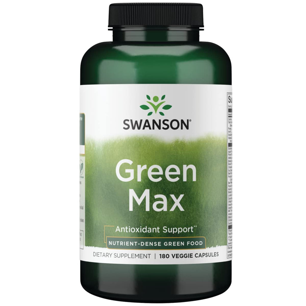 Swanson Greens Green Max Superfood Blend - 180 Vegetarian Capsules