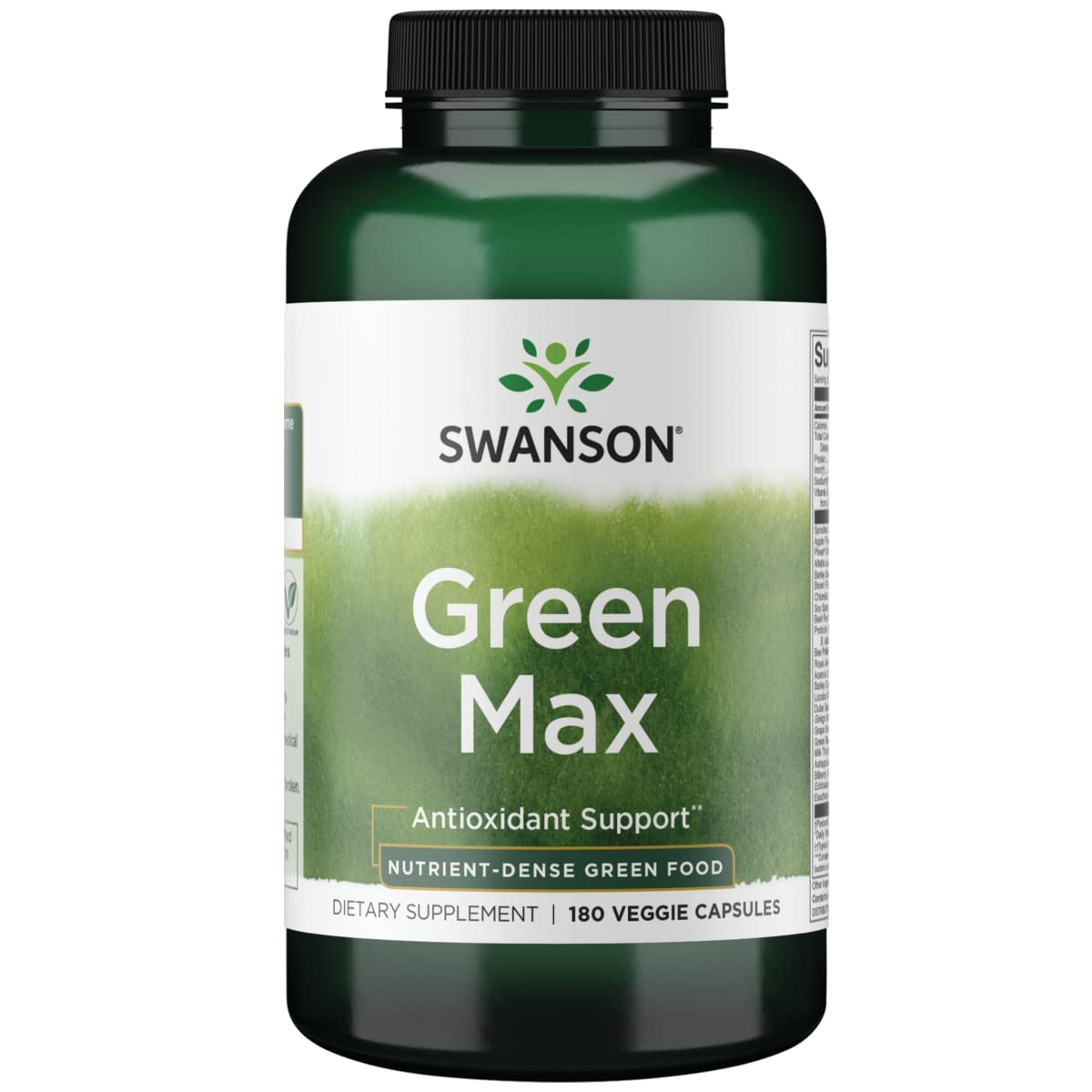 Swanson Greens Green Max Superfood Blend - 180 Vegetarian Capsules
