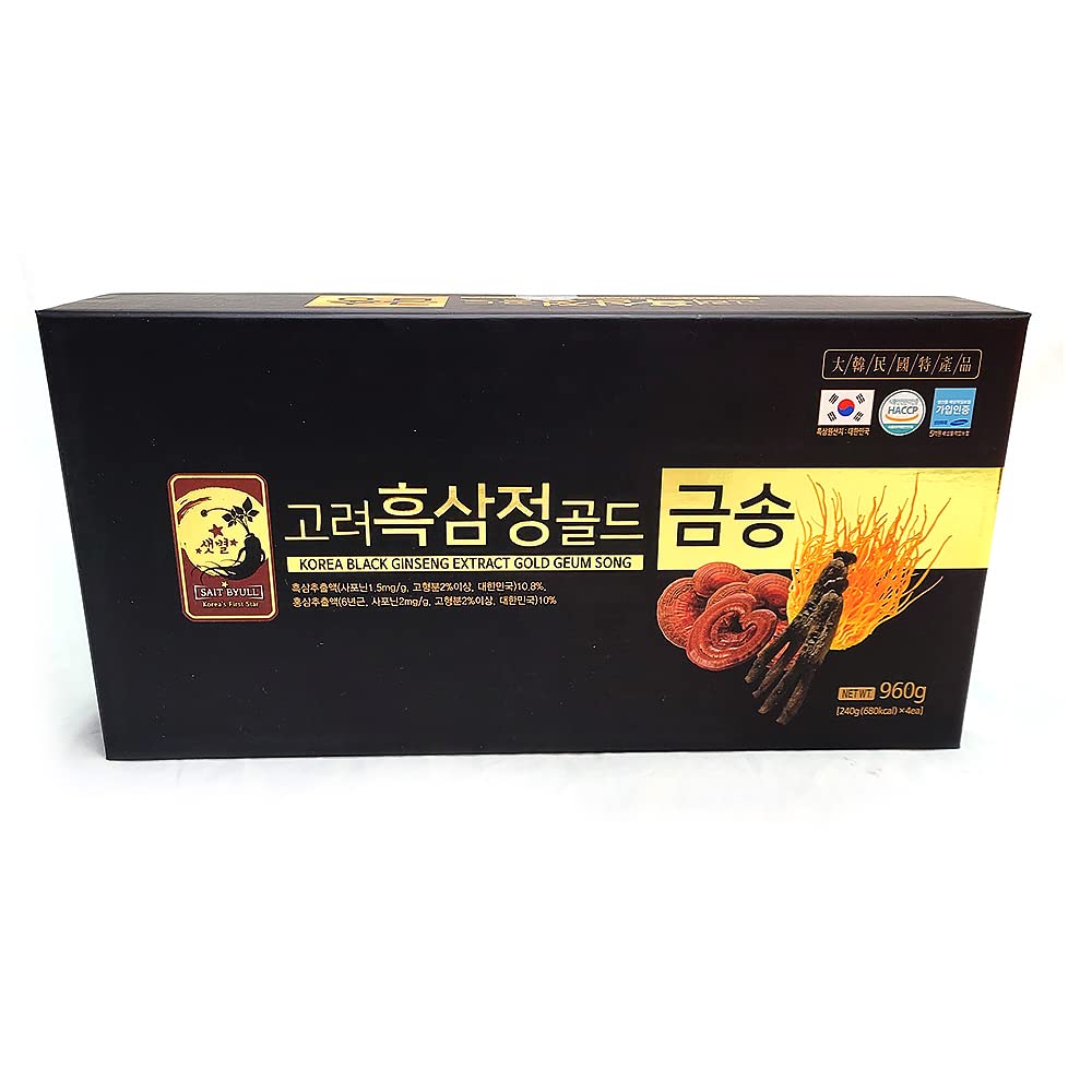 SAIT BYULL Korea Black Ginseng Extract Gold - 240g x 4